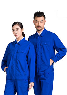 純藍色建筑工地滌棉勞保工作服JZ-MC601